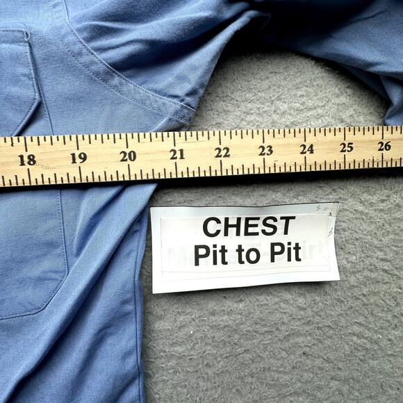 Vintage 50s 60s Conquerer Simpsons Soulette Poplin Sanforized Button Shirt Large - Picture 3 of 13